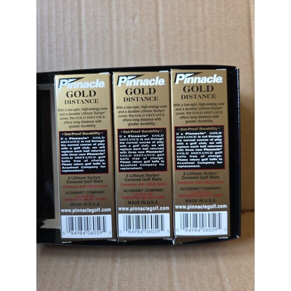 Pinnacle Gold Distance Golf Balls, 3‎ Sleeve Pack, Longer Drives Irons - Picture 3 of 4